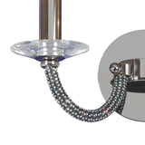 Elena 2 Light Crystal Wall Light With Switch - Black Chrome