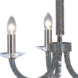 Elena 52cm 3 Light Crystal Chandelier - Black Chrome