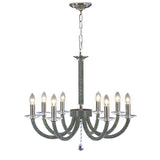 Elena 70cm 8 Light Crystal Chandelier - Black Chrome