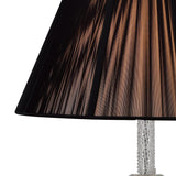 Elena 1 Light Crystal Table Lamp - Polished Chrome (Without Shade)