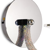 Elena 1 Light Crystal Wall Light With Switch - Chrome