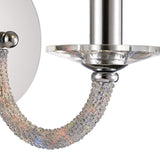 Elena 1 Light Crystal Wall Light With Switch - Chrome