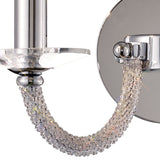Elena 2 Light Crystal Wall Light With Switch - Chrome