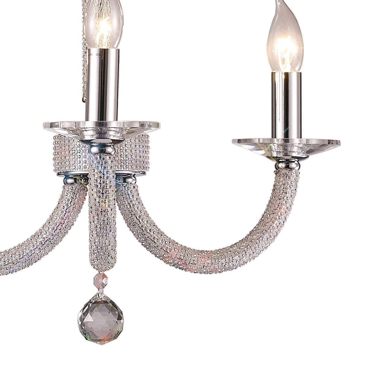 Elena 52cm 3 Light Crystal Chandelier - Polished Chrome