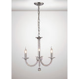 Elena 52cm 3 Light Crystal Chandelier - Polished Chrome