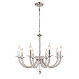Elena 70cm 8 Light Crystal Chandelier - Polished Chrome