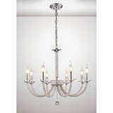 Elena 70cm 8 Light Crystal Chandelier - Polished Chrome