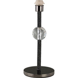 Elena 1 Light Crystal Table Lamp - Black Chrome (Without Shade)