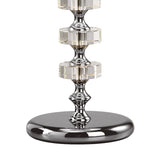 Elenor 1 Light Crystal Table Lamp - Silver (Without Shade)