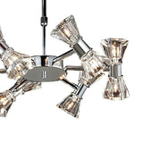 Elisa Round 12 Light Semi-Flush Ceiling Light - Polished Chrome