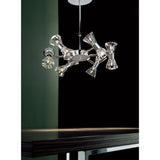 Elisa Round 12 Light Semi-Flush Ceiling Light - Polished Chrome