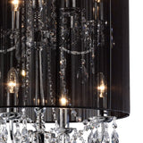 Ella 8 Light Crystal Pendant Light – Black