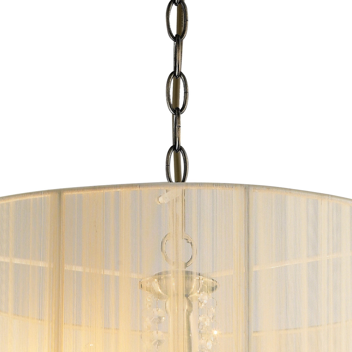 Ella 8 Light Crystal Pendant Light – Ivory Cream