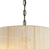 Ella 8 Light Crystal Pendant Light – Ivory Cream