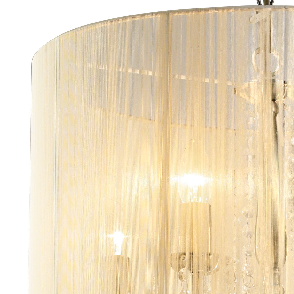 Ella 8 Light Crystal Pendant Light – Ivory Cream