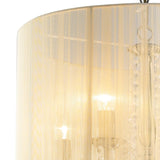 Ella 8 Light Crystal Pendant Light – Ivory Cream