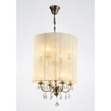 Ella 8 Light Crystal Pendant Light – Ivory Cream