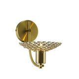 Ellen 1 Light Crystal Wall Light - Satin Brass