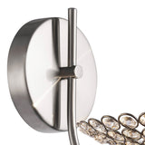 Ellen 1 Light Crystal Wall Light - Satin Nickel