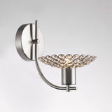 Ellen 1 Light Crystal Wall Light - Satin Nickel