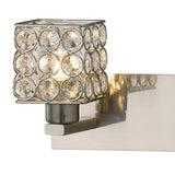 Elsa 2 Light Crystal Wall Light - Satin Nickel