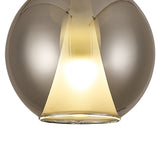 Elsa 25cm 1 Light Round Glass Pendant Light - Chrome & Frosted