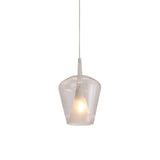 Elsa 22.5cm 1 Light Glass Bell Pendant Light - Clear & Frosted