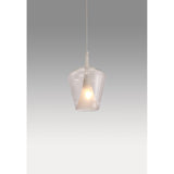 Elsa 22.5cm 1 Light Glass Bell Pendant Light - Clear & Frosted