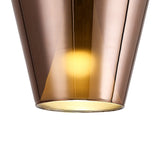 Elsa 22.5cm 1 Light Glass Bell Pendant Light - Copper & Frosted