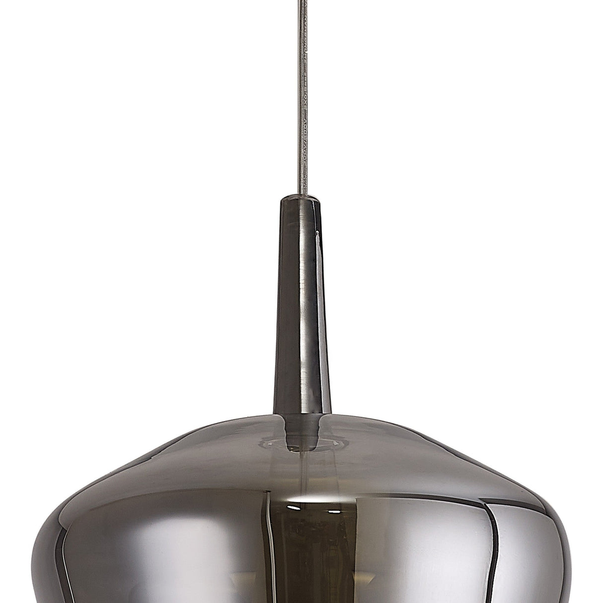 Elsa 22.5cm 1 Light Glass Bell Pendant Light - Chrome & Frosted