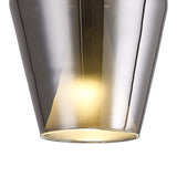 Elsa 22.5cm 1 Light Glass Bell Pendant Light - Chrome & Frosted