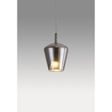 Elsa 22.5cm 1 Light Glass Bell Pendant Light - Chrome & Frosted