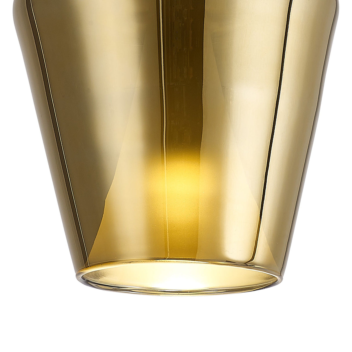 Elsa 22.5cm 1 Light Glass Bell Pendant Light - Gold & Frosted