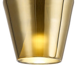 Elsa 22.5cm 1 Light Glass Bell Pendant Light - Gold & Frosted