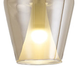 Elsa 22.5cm 1 Light Glass Bell Pendant Light - Bronze & Frosted