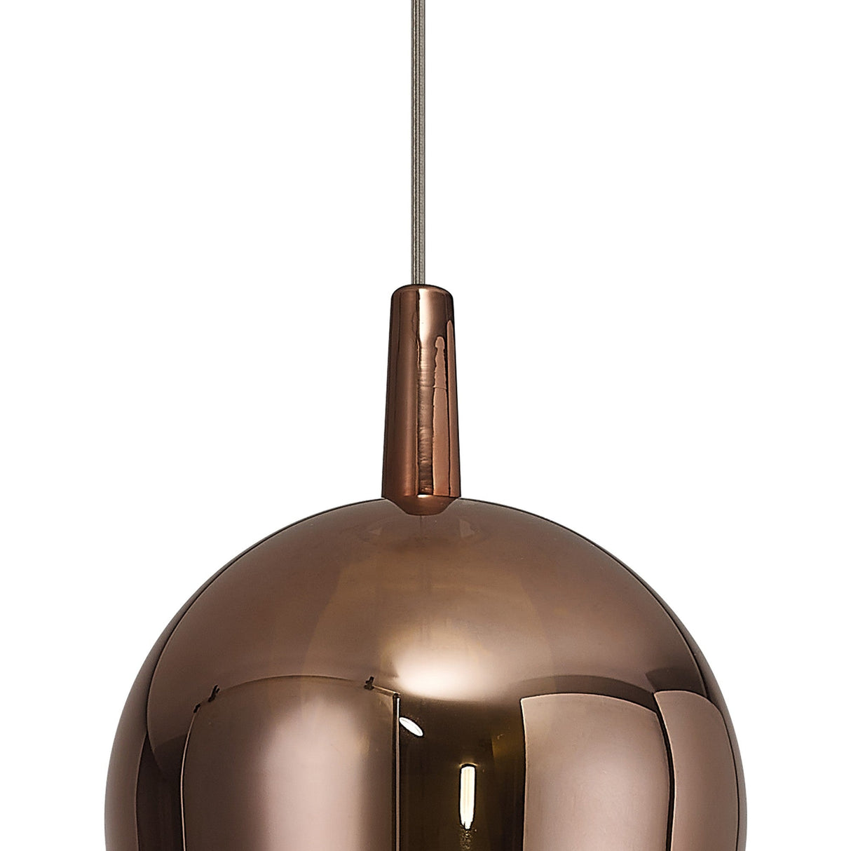 Elsa 17cm 1 Light Glass Pendant Light - Copper & Frosted