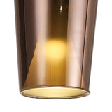 Elsa 17cm 1 Light Glass Pendant Light - Copper & Frosted