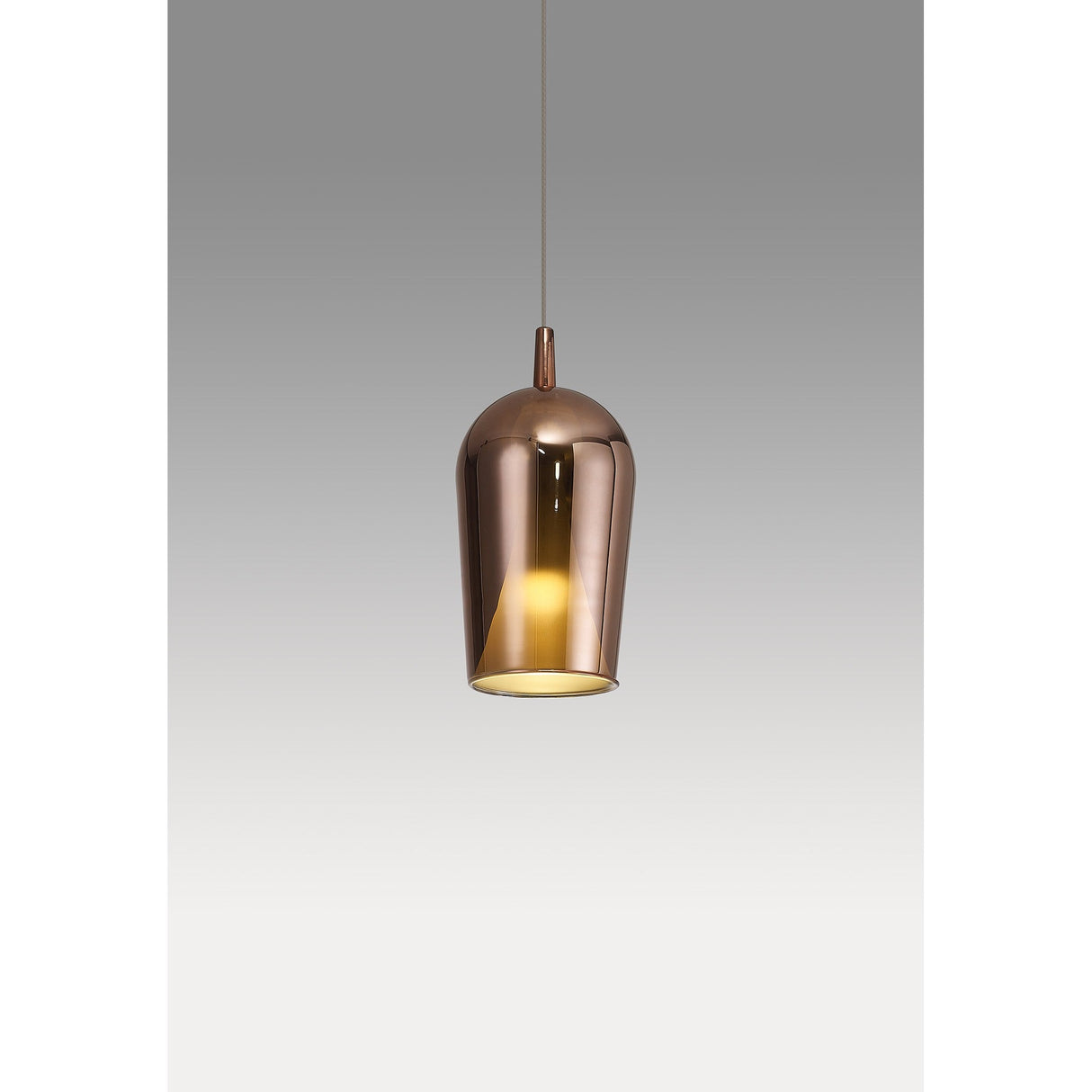 Elsa 17cm 1 Light Glass Pendant Light - Copper & Frosted