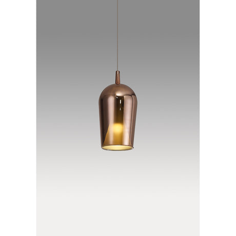 Elsa 17cm 1 Light Glass Pendant Light - Copper & Frosted