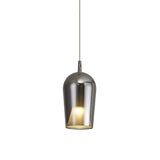 Elsa 17cm 1 Light Glass Pendant Light - Chrome & Frosted