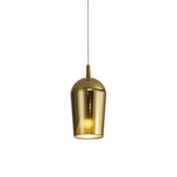 Elsa 17cm 1 Light Glass Pendant Light - Gold & Frosted