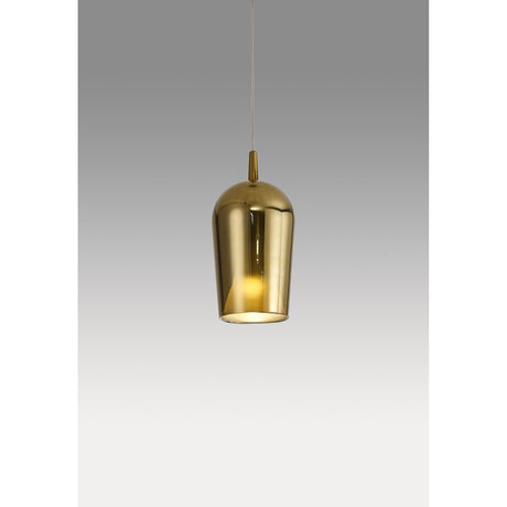 Elsa 17cm 1 Light Glass Pendant Light - Gold & Frosted