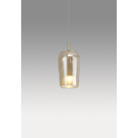 Elsa 17cm 1 Light Glass Pendant Light - Bronze & Frosted