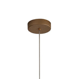 Elsa 25cm 1 Light Round Glass Pendant Light - Bronze & Frosted