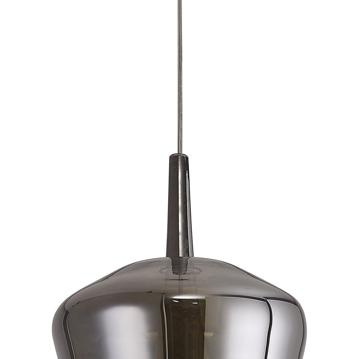 Elsa 22.5cm 1 Light Glass Bell Pendant Light - Chrome & Frosted