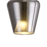 Elsa 22.5cm 1 Light Glass Bell Pendant Light - Chrome & Frosted