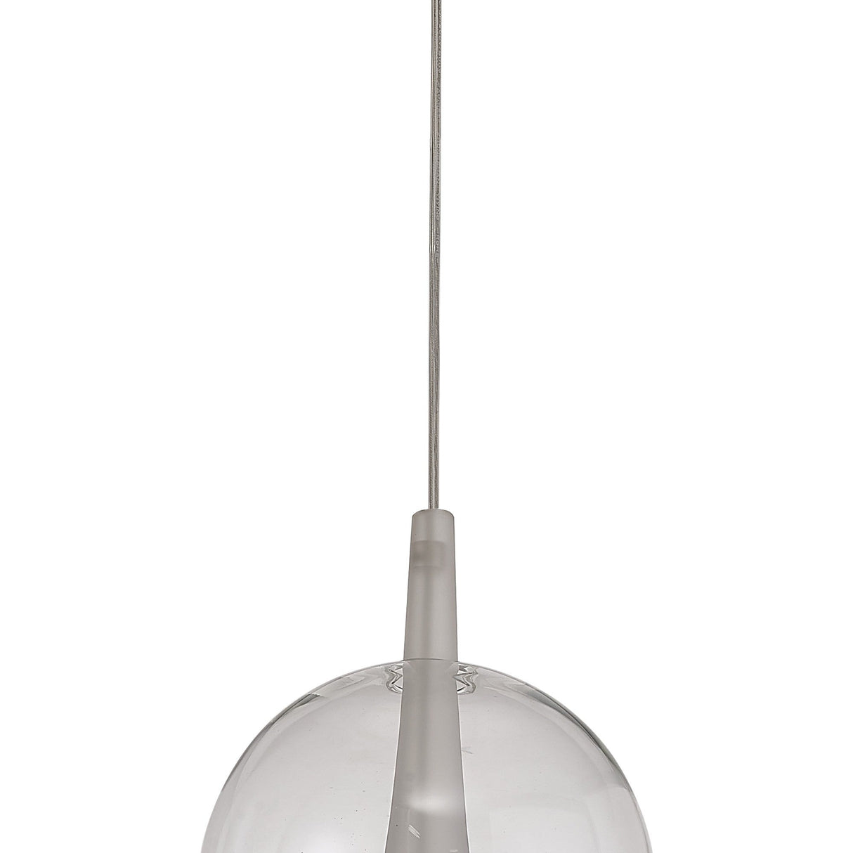 Elsa 17cm 1 Light Glass Pendant Light - Clear & Frosted