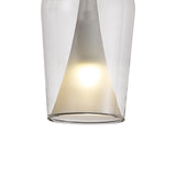 Elsa 17cm 1 Light Glass Pendant Light - Clear & Frosted