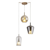 Elsa 3 Light Glass Cluster Pendant Light - Multicoloured