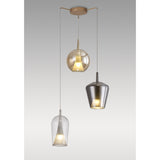 Elsa 3 Light Glass Cluster Pendant Light - Multicoloured